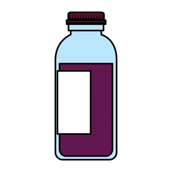 Medische plastic fles met siroop — Stockvector