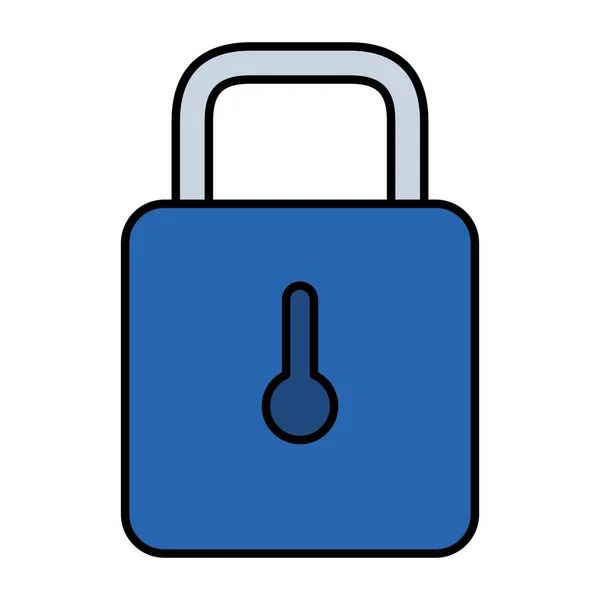 Veilig veilig Hangslot pictogram vector illustratie — Stockvector