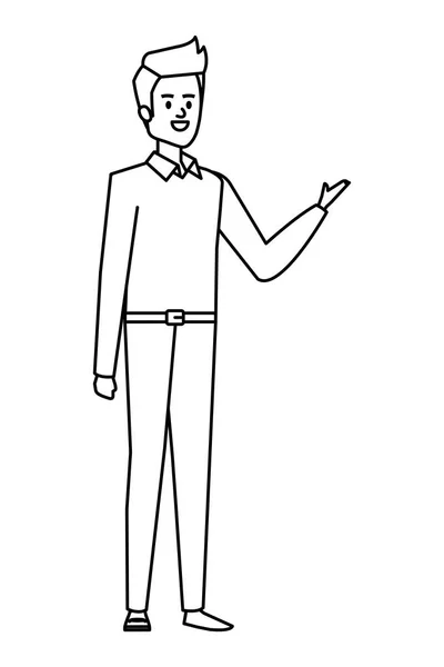 Elegante uomo d'affari avatar personaggio vettoriale illustrazione — Vettoriale Stock