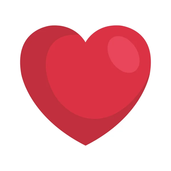 Corazón amor icono social vector ilustración — Archivo Imágenes Vectoriales