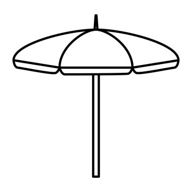 plaj şemsiyesi açık yaz simgesi