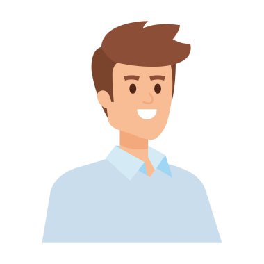 zarif işadamı avatar karakter vektör illüstrasyon