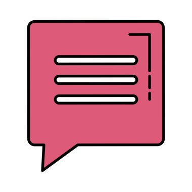 konuşma balonu mesaj simgesi vektör illüstrasyon