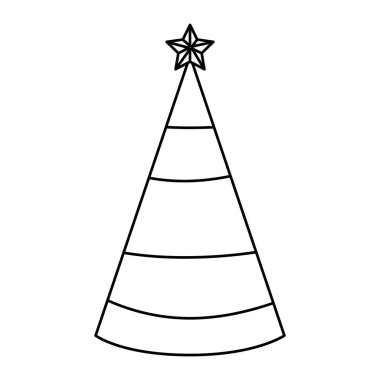 yıldız dekoratif simgesi ile parti şapka