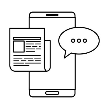 konuşma balonu ve belge ile akıllı telefon