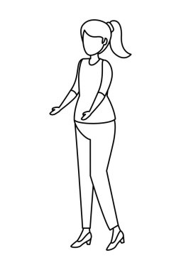 Sevimli genç kadın Avatar karakteri