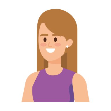 zarif iş kadını avatar karakter vektör illüstrasyon