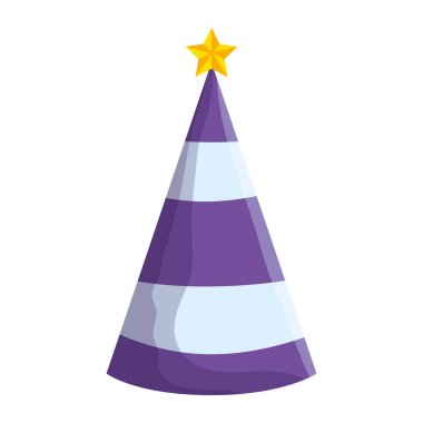 yıldız dekoratif simgesi ile parti şapka