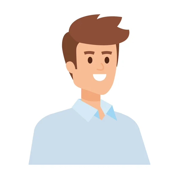 Élégant homme d'affaires avatar personnage vectoriel illustration — Image vectorielle