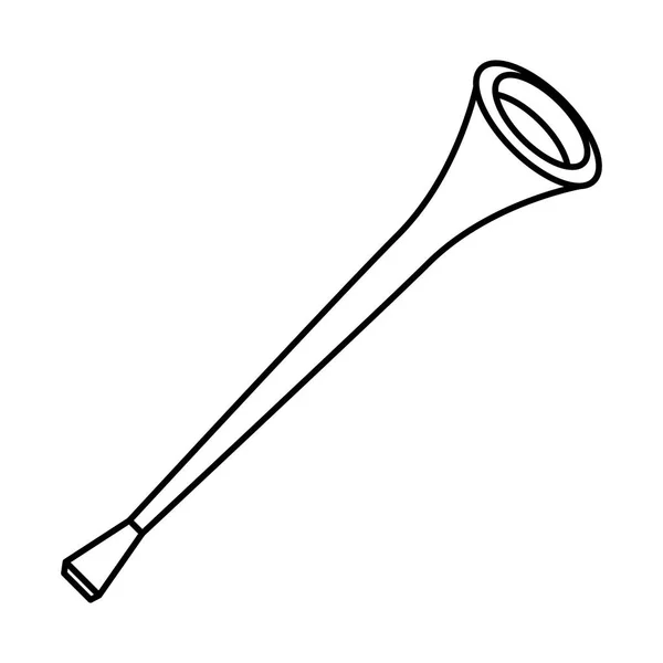Trompeta de carnaval aislado icono vector ilustración — Vector de stock
