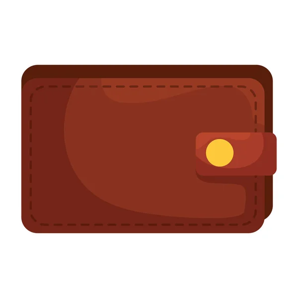 Wallet money financial isolated icon — Stock Vector