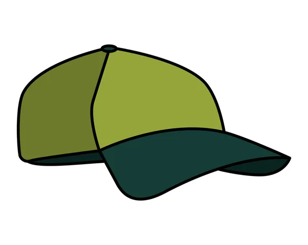 Équipement de casquette de sport icône isolée — Image vectorielle