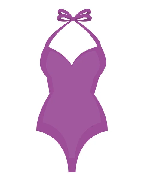 Maillot de bain femme vêtements icône d'été — Image vectorielle