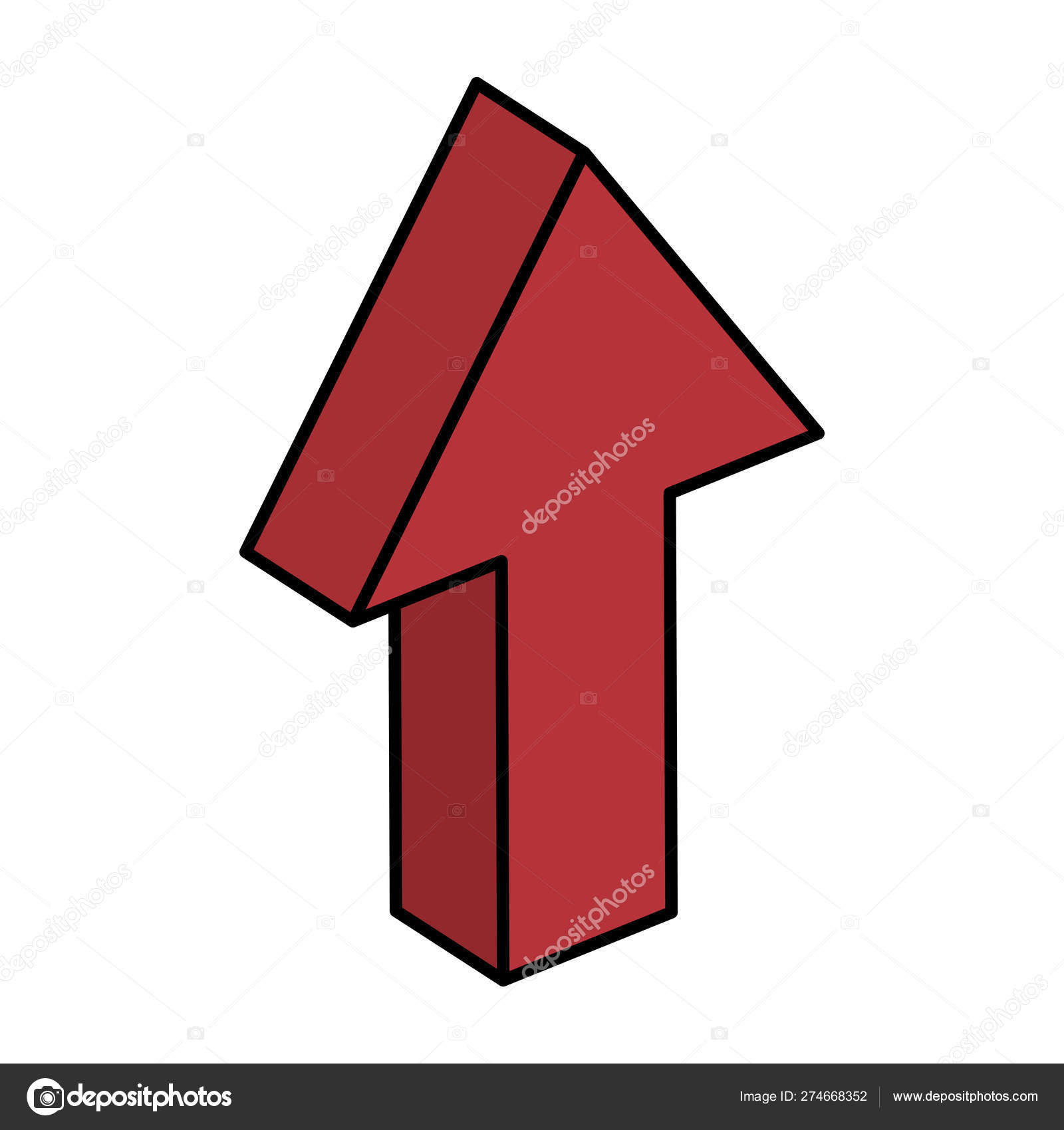 向上箭头方向隔离图标图库矢量图©yupiramos 274668352