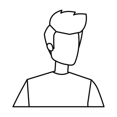 Genç ve rahat bir adam karakter