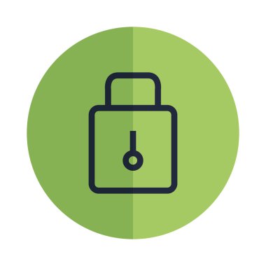 Güvenli asma kilit simgesi izole edildi