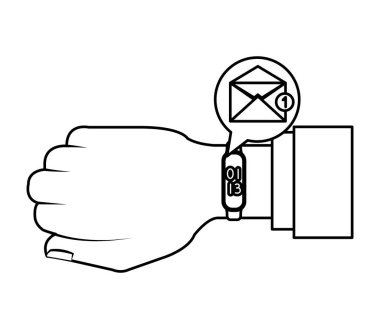 akıllı saat e-posta gönderme ile el