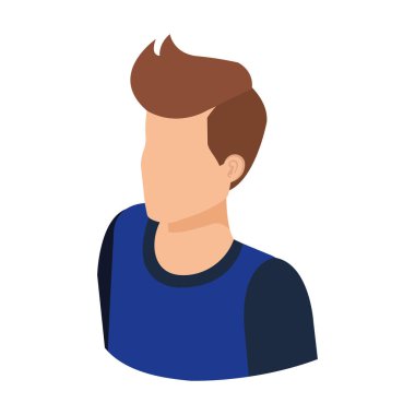 Genç ve rahat bir adam karakter