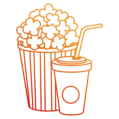 lezzetli pop Mısır ve soda