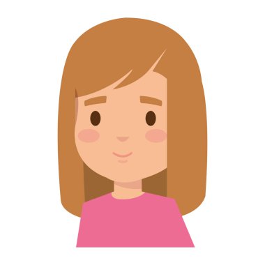 sevimli küçük kız çocuk karakter