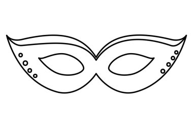 karnaval maskesi kutlama simgesi vektör illüstrasyon