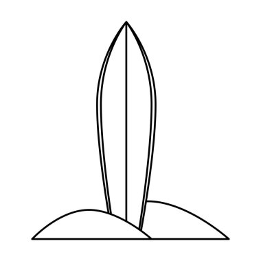 sörf tahtası ve kum plaj sahnesi