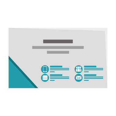 şirket kartı tanıtım simgesi vektör illüstrasyon