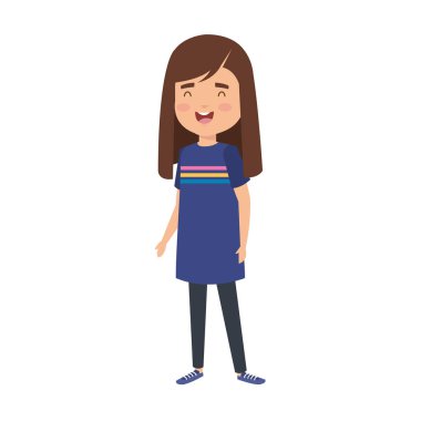 sevimli küçük kız çocuk karakter