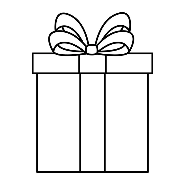 Presentförpackning presentera isolerad ikon — Stock vektor