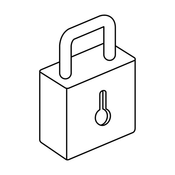 Cadenas sécurisé icône isolée — Image vectorielle