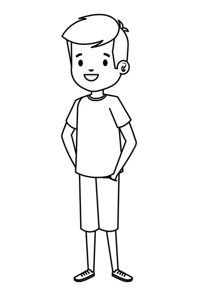 Šťastný chlapeček komiksy — Stockový vektor