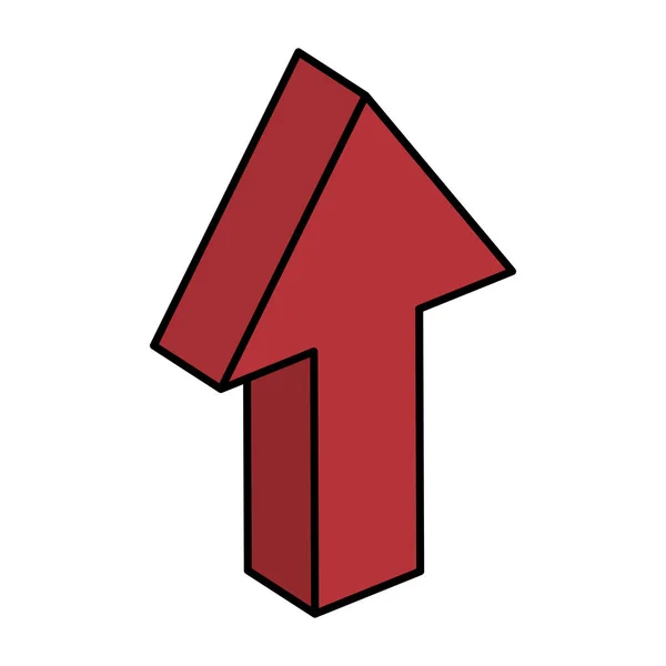 Pfeil nach oben Richtung isoliertes Symbol — Stockvektor