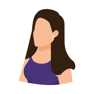 Sevimli genç kadın Avatar karakteri