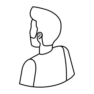 Sakallı genç adam.