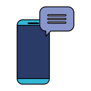 konuşma kabarcık mesajı ile akıllı telefon