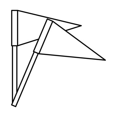 bayraklar potition işareti simgesi vektör illüstrasyon