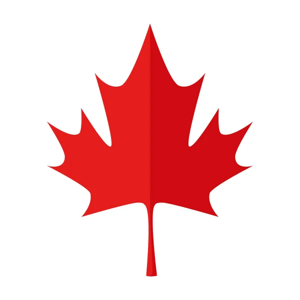 Hoja de arce símbolo canadiense icono — Vector de stock