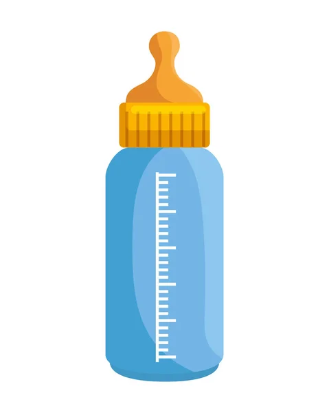 Leche botella bebé aislado icono — Vector de stock