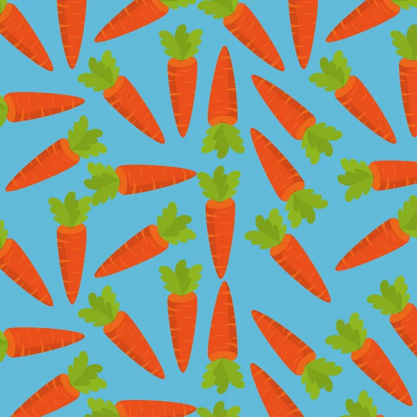 Fresh carrots pattern background — Stock Vector