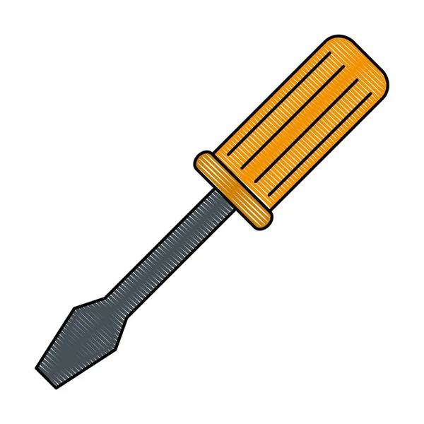 Отвертка инструмент изолированный значок — стоковый вектор