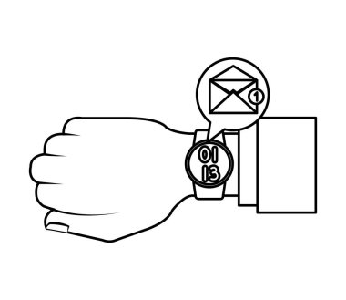 akıllı saat e-posta gönderme ile el