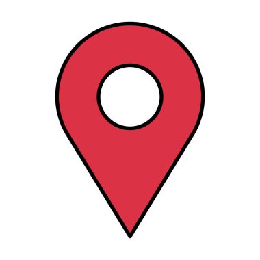 toplu iğne işaretçisi konumu simge vektör çizim