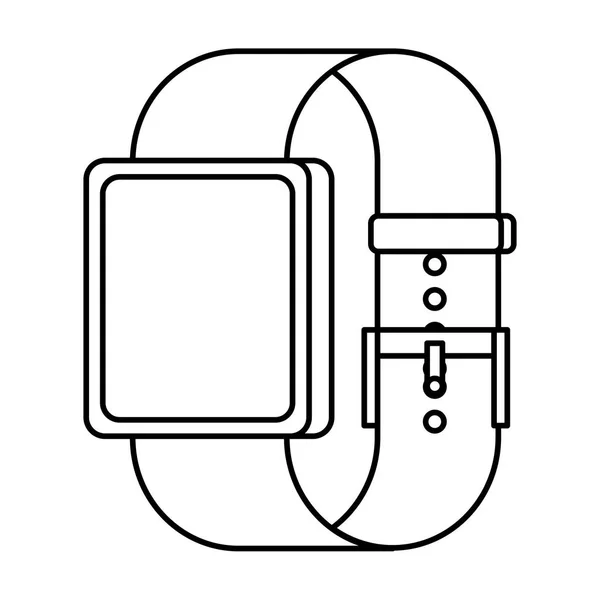 Smartwatch dispositivo de tecnología portátil ilustración vectorial — Vector de stock