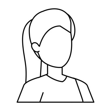 Sevimli genç kadın Avatar karakteri