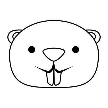 sevimli kunduz maskotu hayvan simgesi