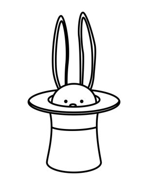 tavşan ile sirk sihirbazı şapka