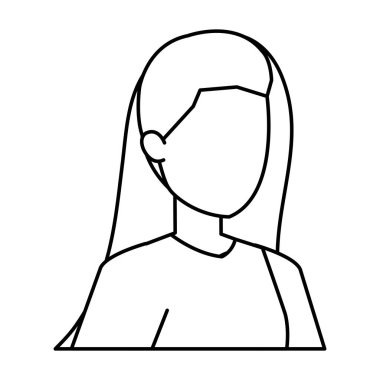 Sevimli genç kadın Avatar karakteri