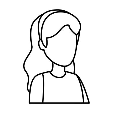 Sevimli genç kadın Avatar karakteri