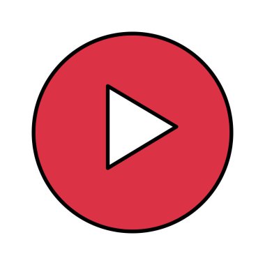 media player button simgesi vektör çizimi