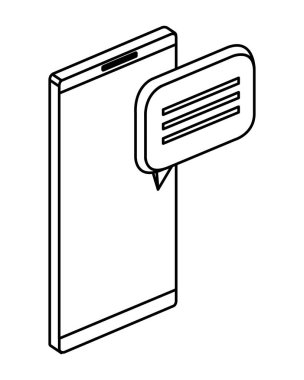 konuşma kabarcığı mesajı ile akıllı telefon cihazı